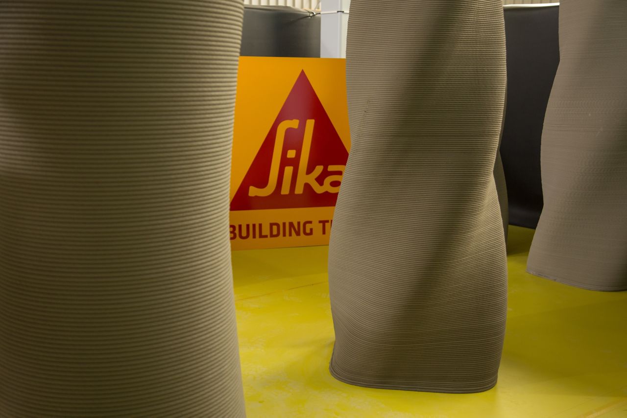 3D concrete printed columns with Sika admixtures
