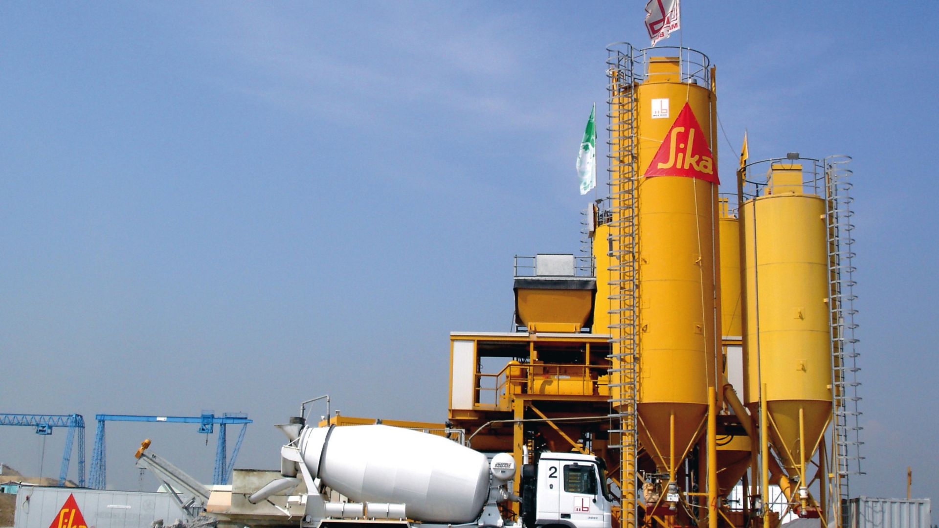 Concrete batching plant using Sika admixtures for ready mix concrete production