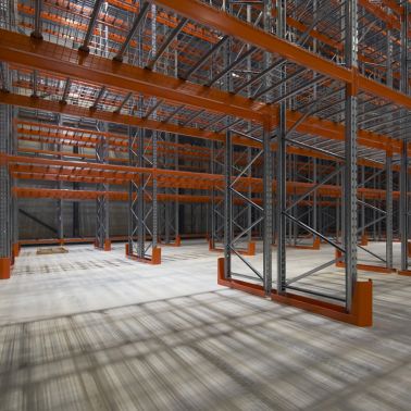 Ultra flat concrete floor in warehouse