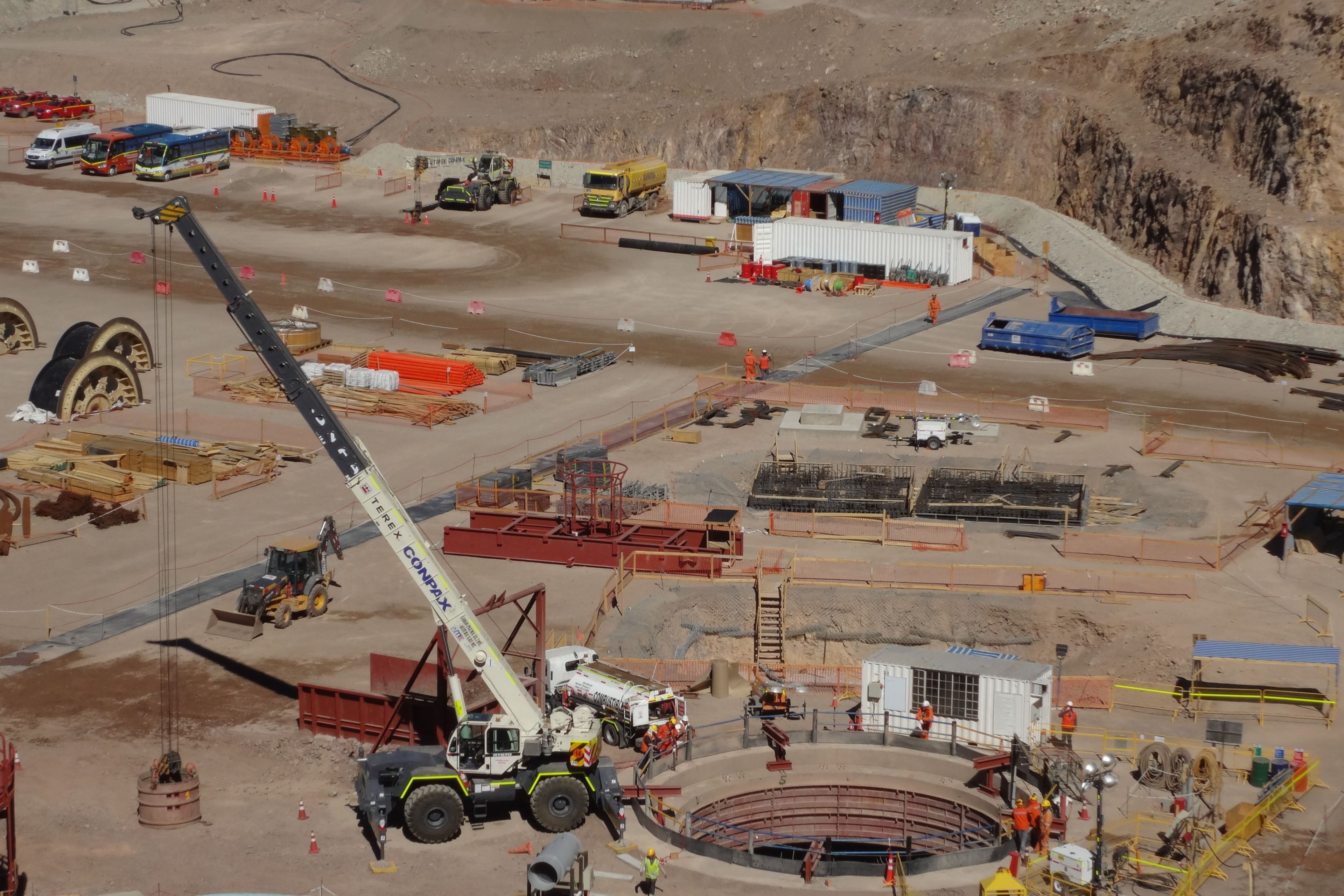 Construction at Chuquicamata Underground Mine in Chile