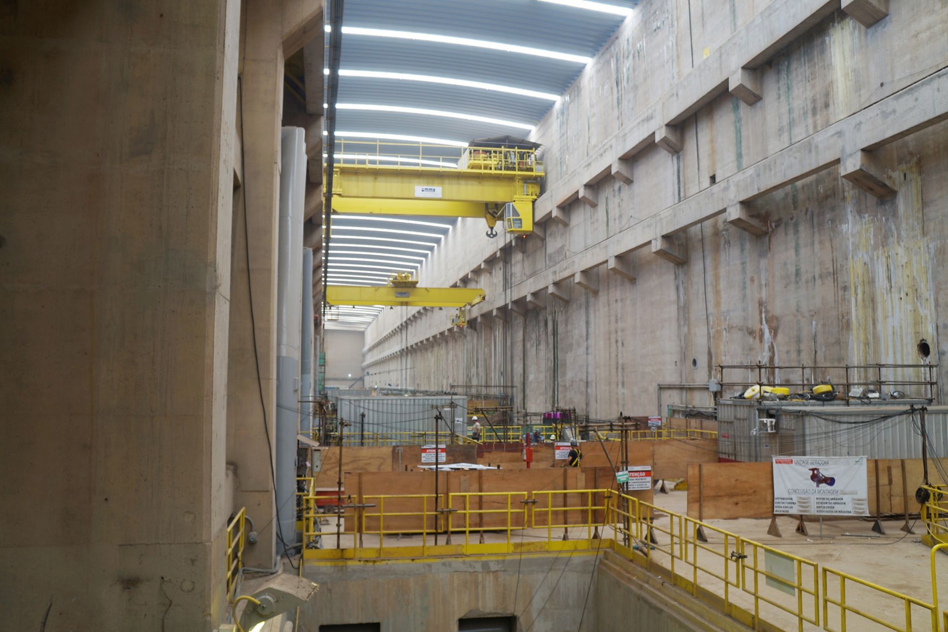 Construction works at Santo Antonio dam in Brazil