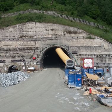 Construction Site of D1 Highway Tunnel in Slovakia between Dubna Skala-Visnove