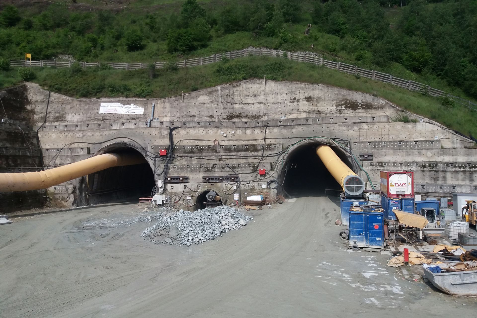 Construction Site of D1 Highway Tunnel in Slovakia between Dubna Skala-Visnove