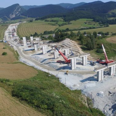 Construction Site of D1 Highway Tunnel in Slovakia between Dubna Skala-Visnove