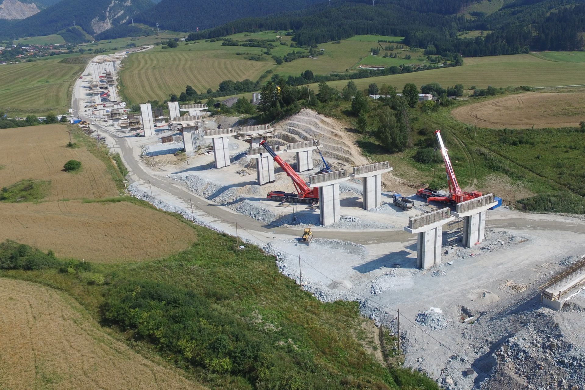 Construction Site of D1 Highway Tunnel in Slovakia between Dubna Skala-Visnove