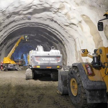 Construction Site of D1 Highway Tunnel in Slovakia between Dubna Skala-Visnove