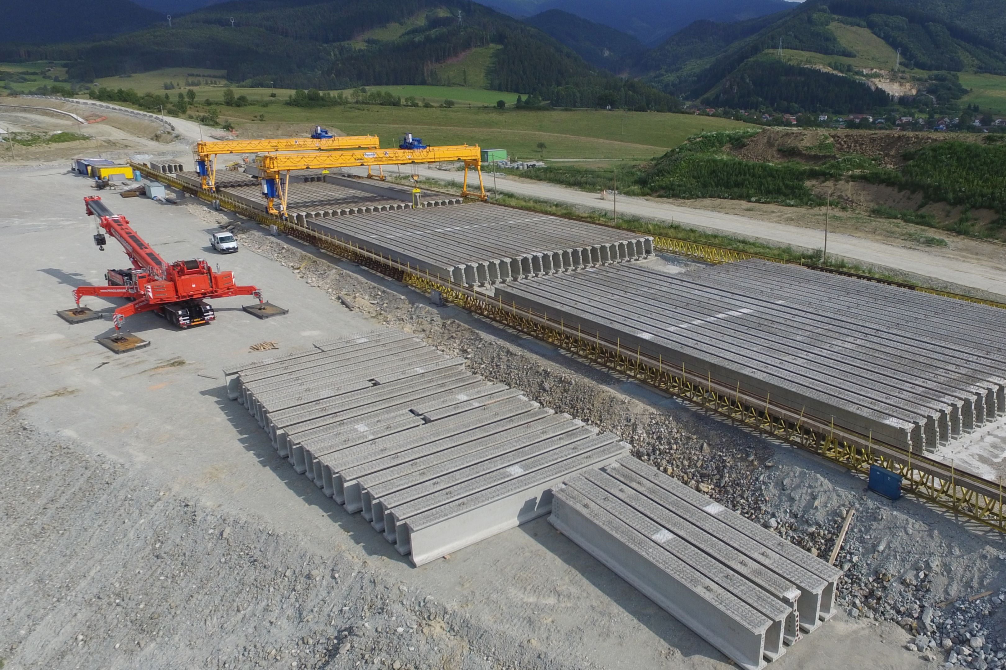 Construction Site of D1 Highway Tunnel in Slovakia between Dubna Skala-Visnove