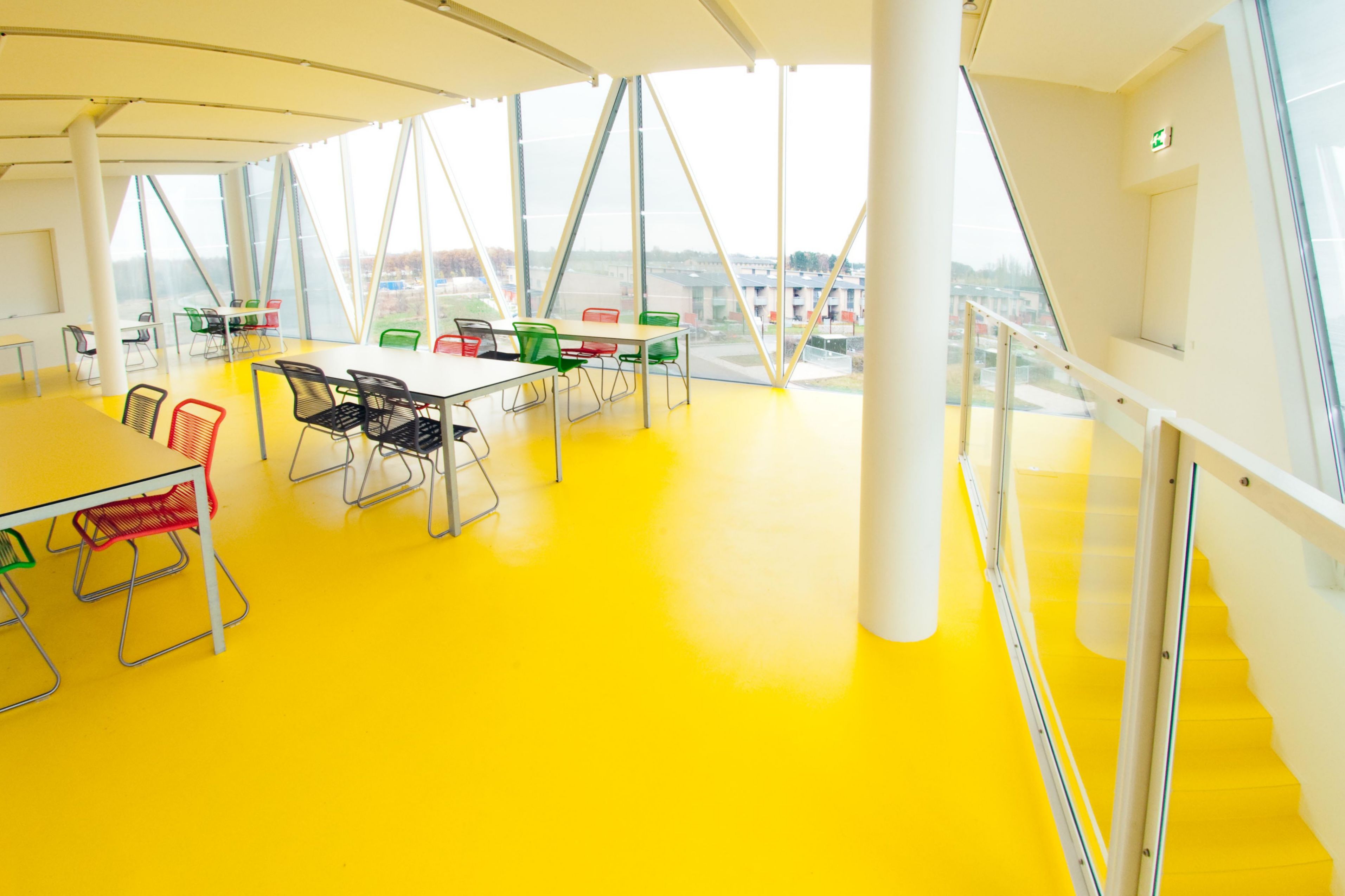 Decorative floor made with Sika ComfortFloor system
