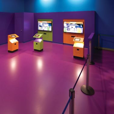 The decorative floor of Crayola Family Park in Orlando, Florida