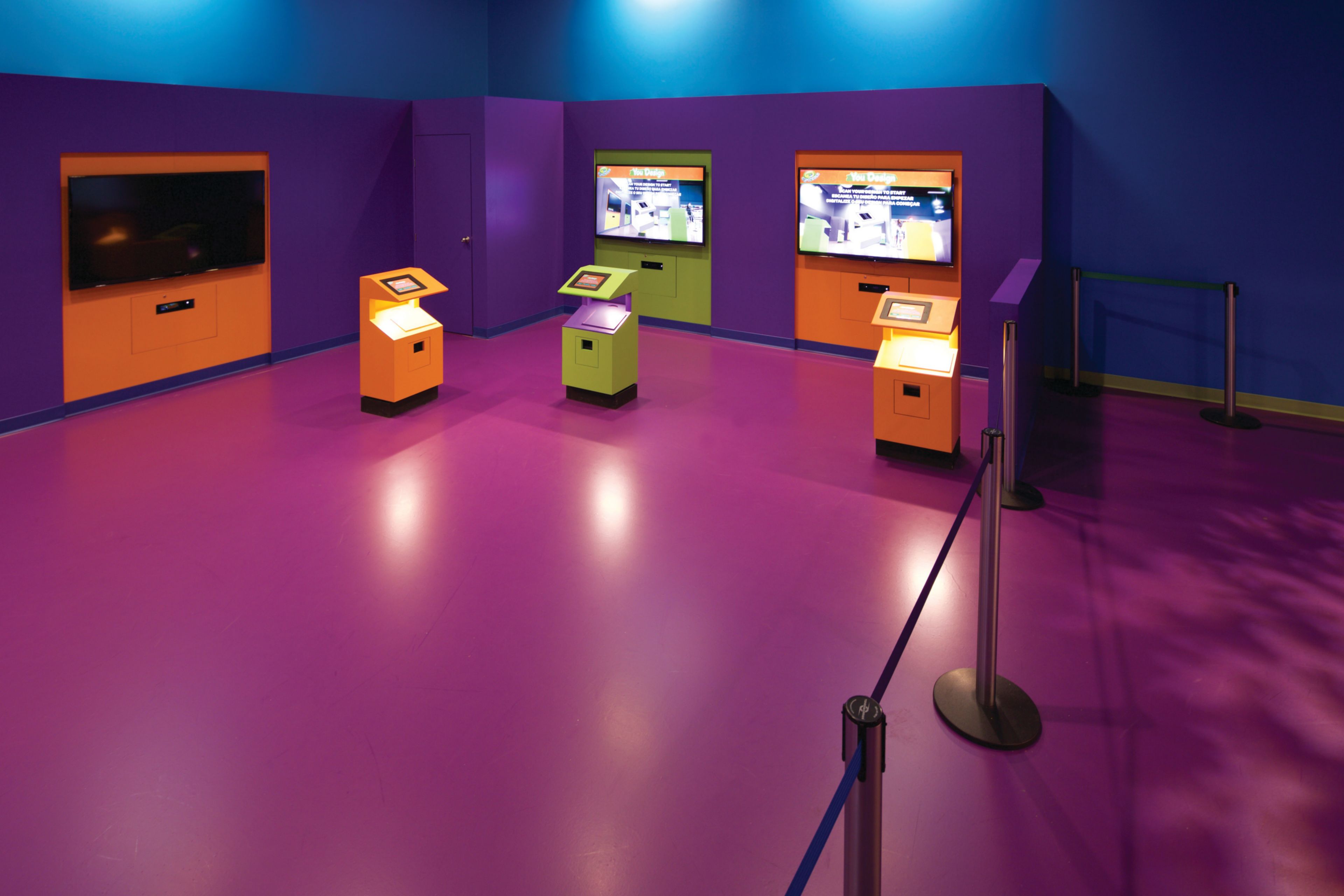 The decorative floor of Crayola Family Park in Orlando, Florida