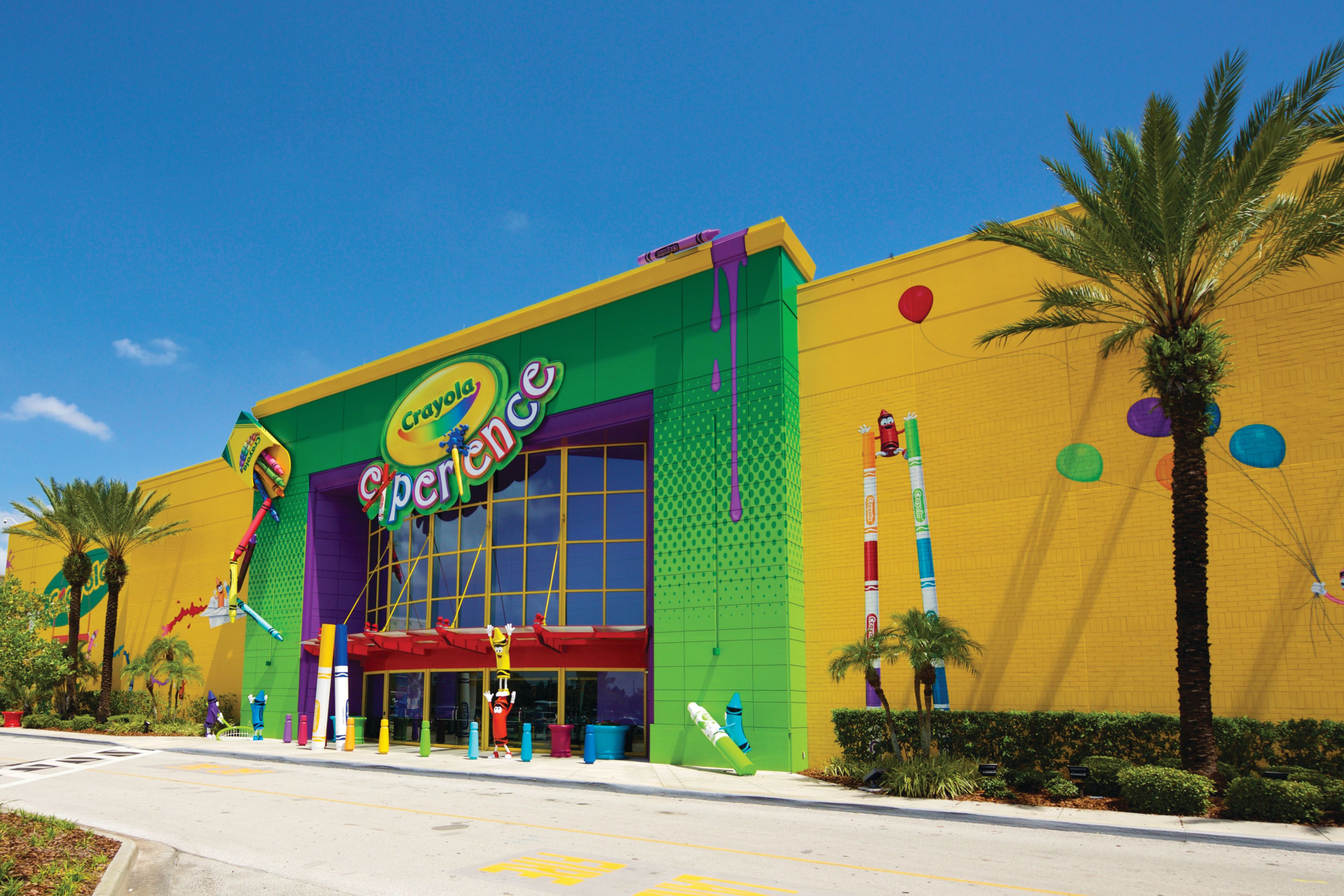 The decorative floor of Crayola Family Park in Orlando, Florida