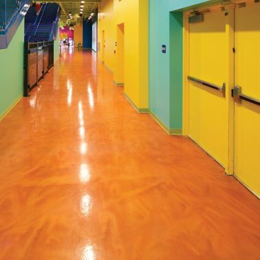 The decorative floor of Crayola Family Park in Orlando, Florida