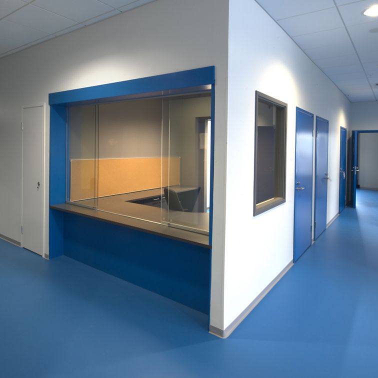 Sika ComfortFloor blue floor at Kokkola Campus in Finland