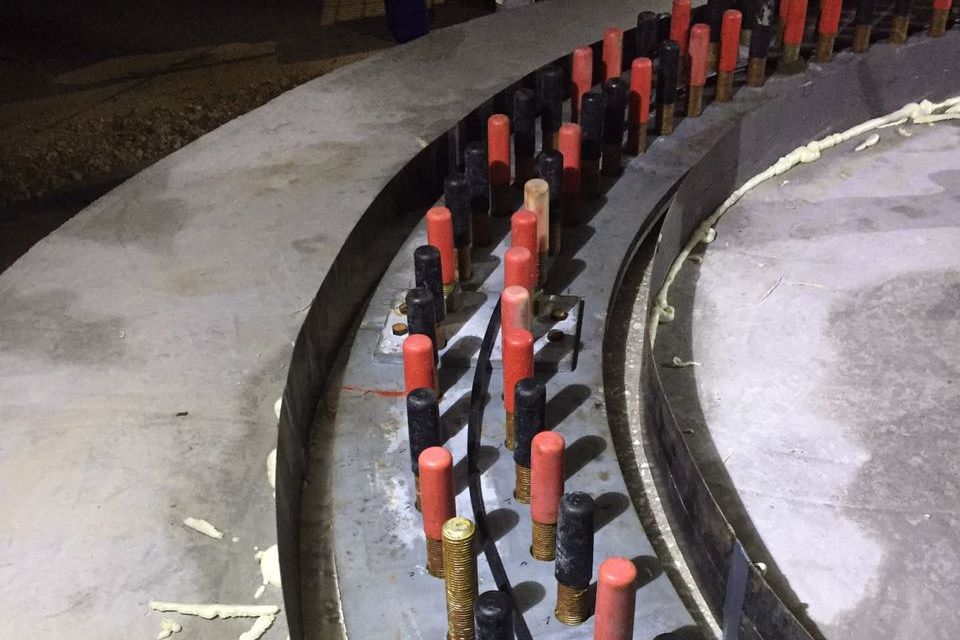 Installation of windfarm in Mexico