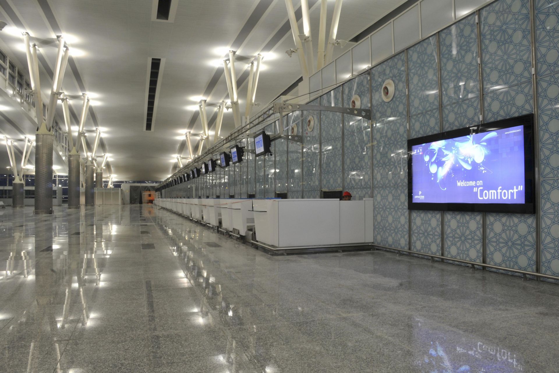 Check-in area of Enfidha Airport, Tunisia