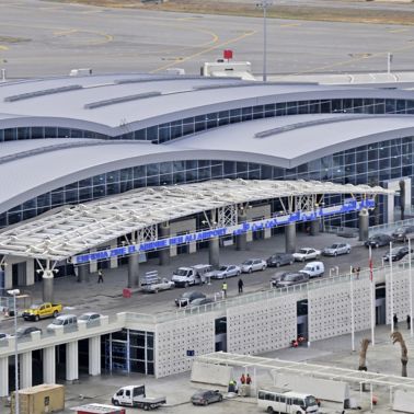 The new terminal building of Enfidha Airport, Tunisia
