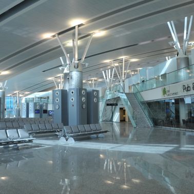 Departure lounge of Enfidha Airport, Tunisia