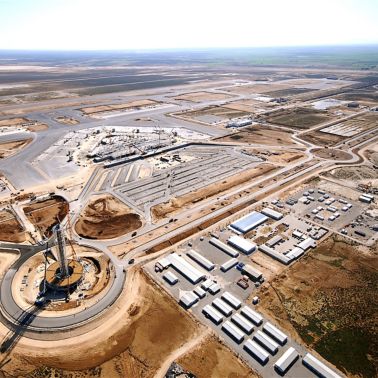 Construction site of Enfidha Airport, Tunisia
