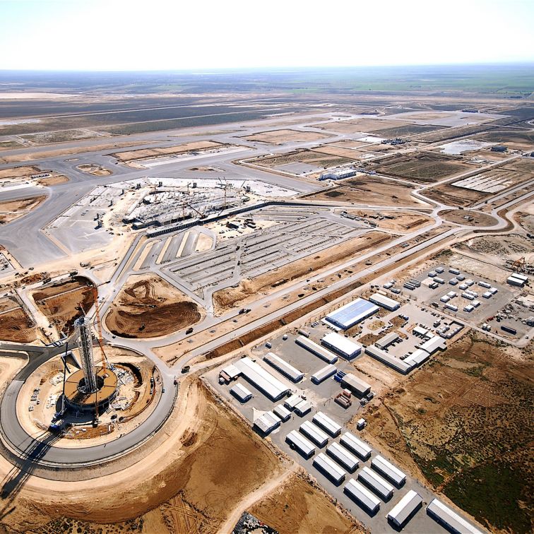 Construction site of Enfidha Airport, Tunisia