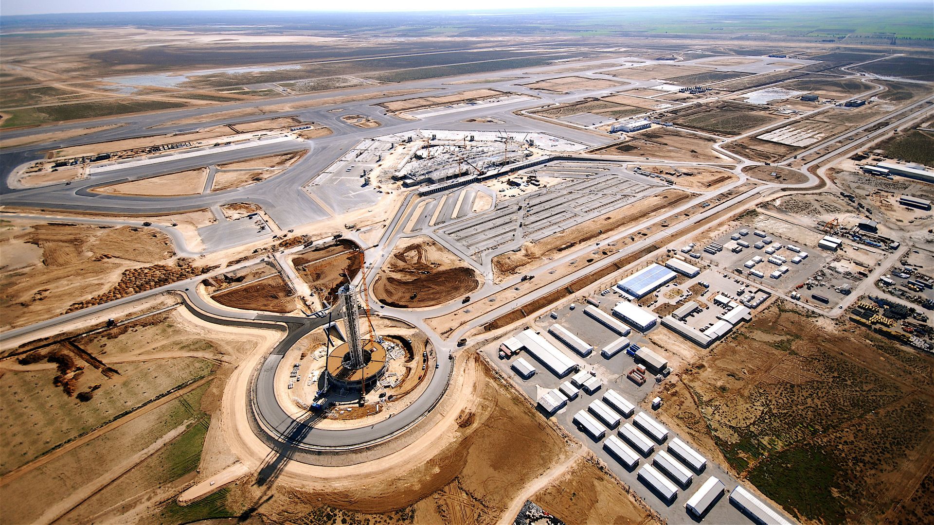 Construction site of Enfidha Airport, Tunisia