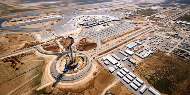 Construction site of Enfidha Airport, Tunisia