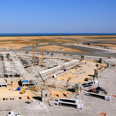 Construction site of Enfidha Airport, Tunisia