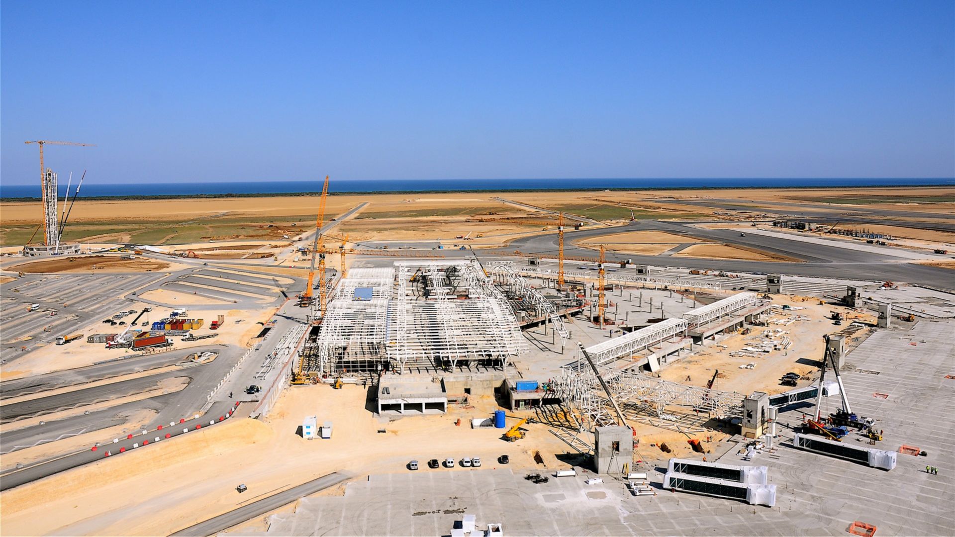 Construction site of Enfidha Airport, Tunisia