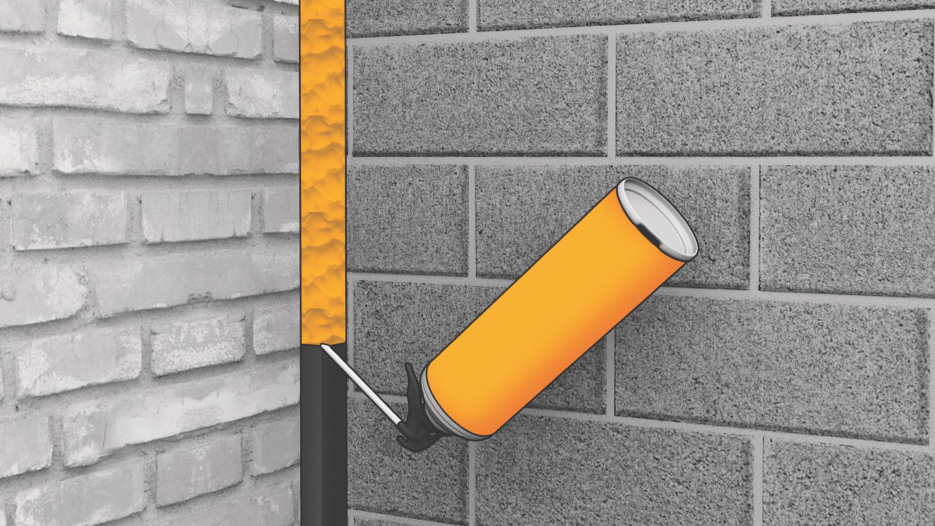 Application of Sika Boom Expansion foam - Illustration