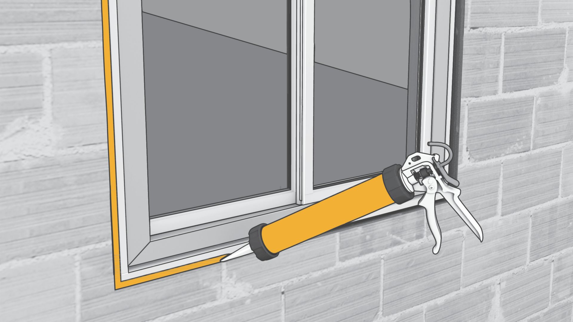 Application of Sika Boom Expansion foam - Illustration