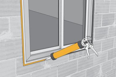 Application of Sika Boom Expansion foam - Illustration