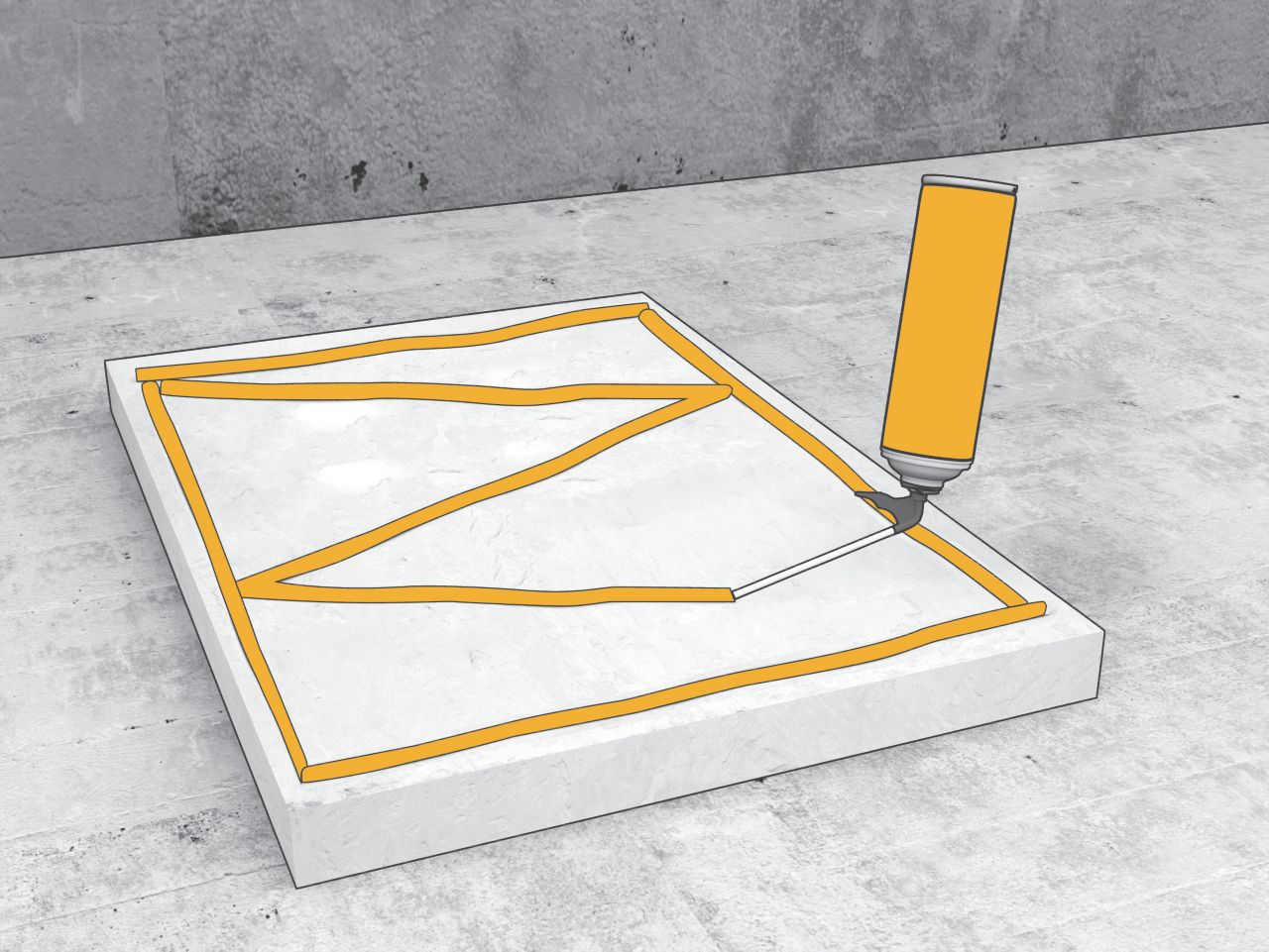 Application of Sika Boom Expansion foam - Illustration