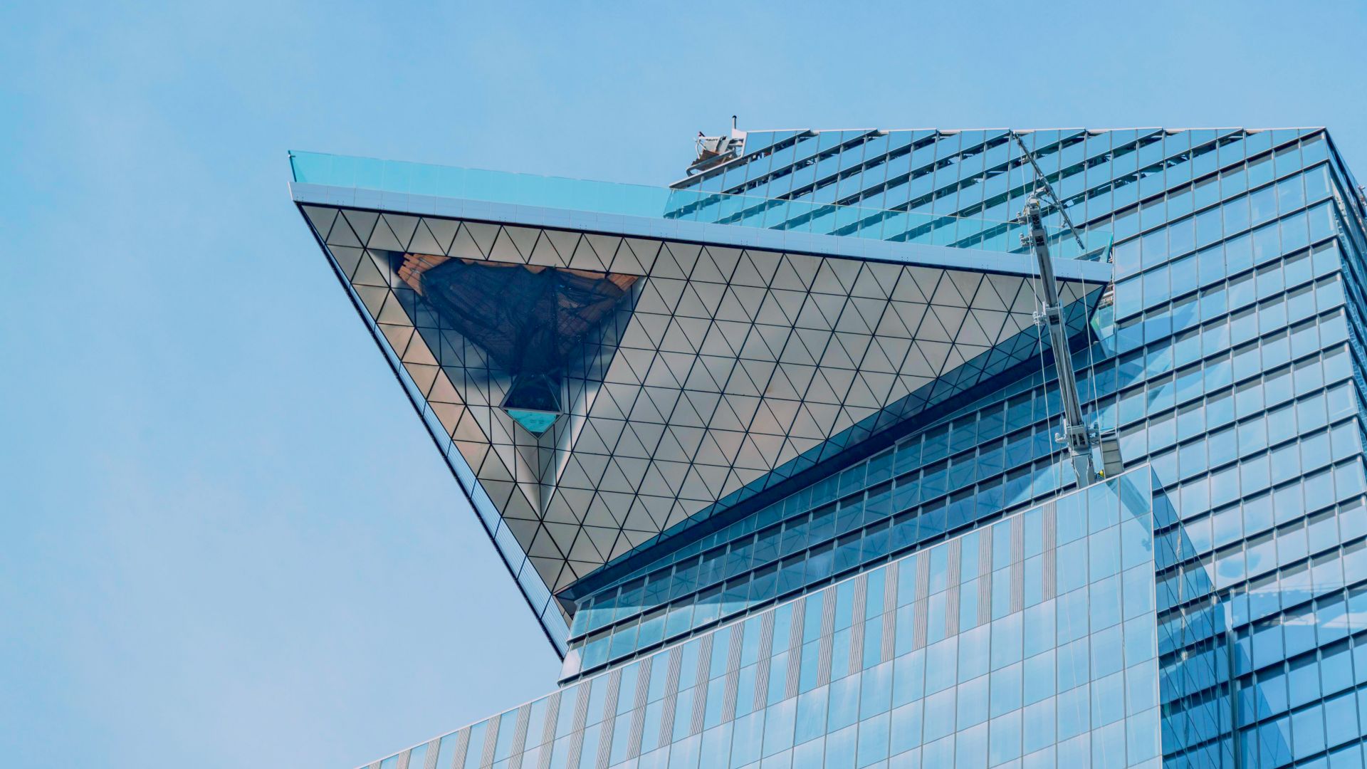 High-rise buildings with glass facade