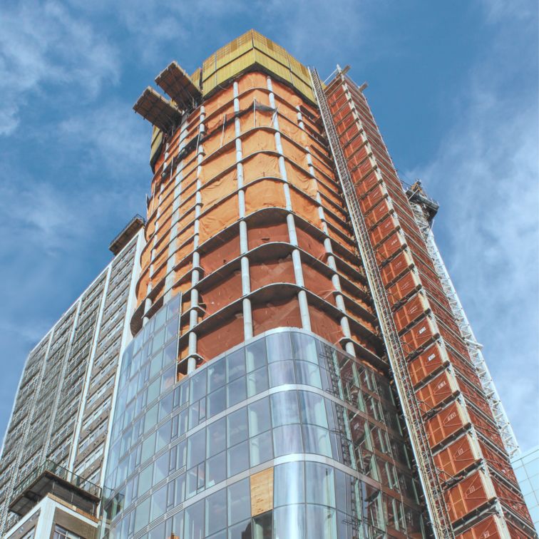 Skyscraper with glass facade