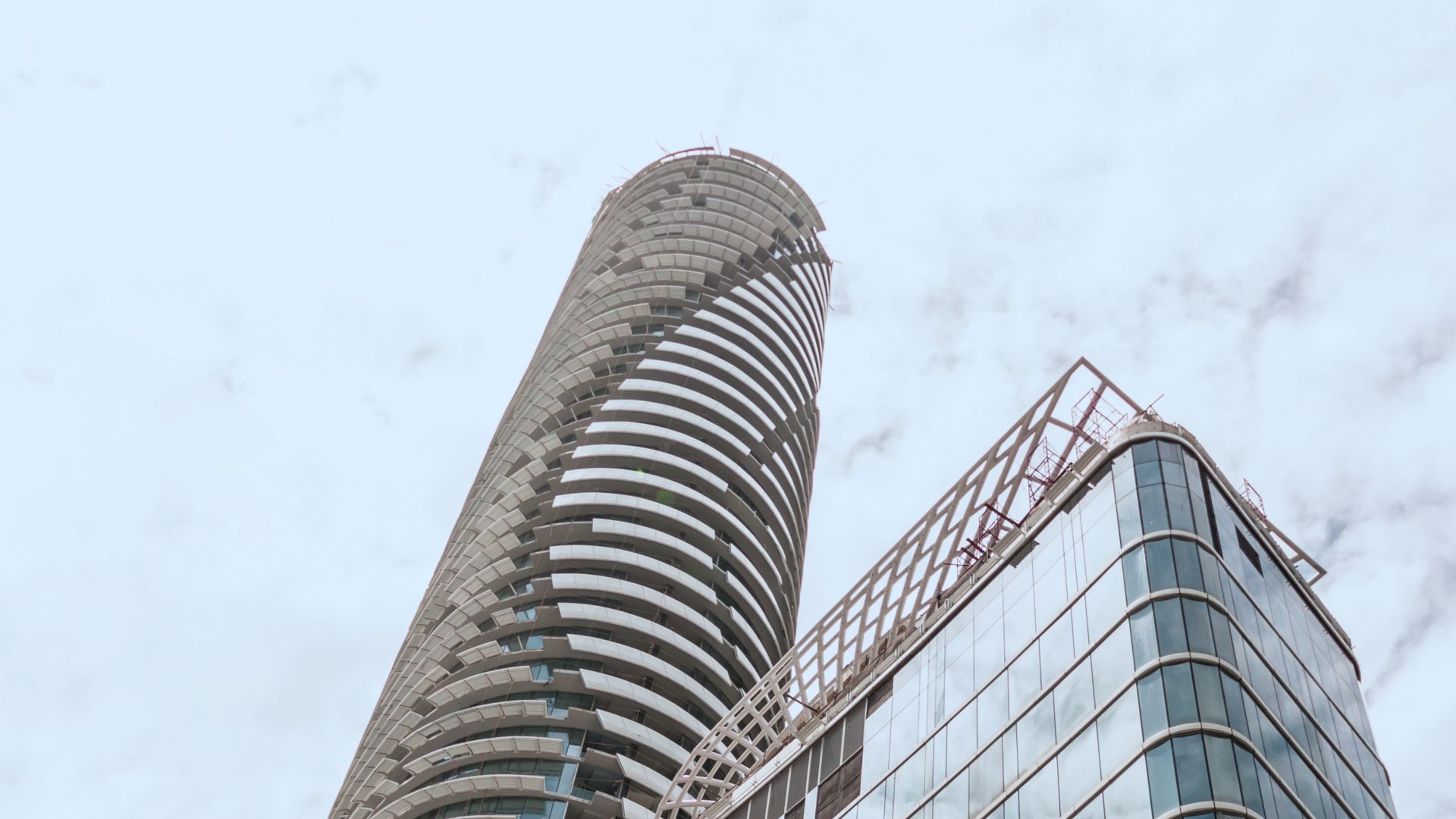 High-rise tower with glass facade