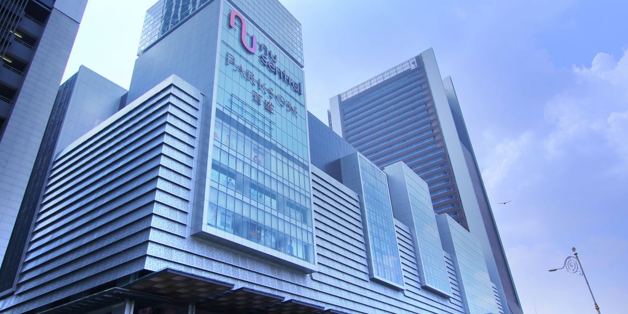 Commercial building with glass facade