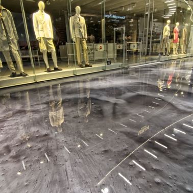Metallic floor coated with Sikafloor in DFO Homebush shopping center