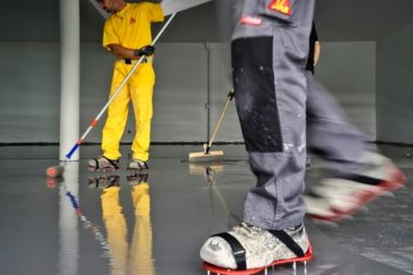 Application of Sika hygienic floor system	 