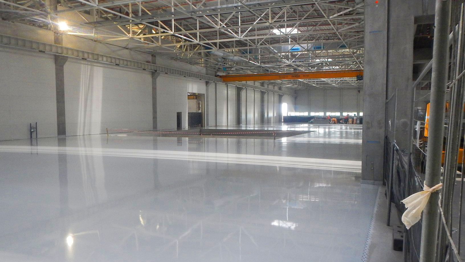 Sikafloor coatings on floors in Volkswagen Plant in Wrzesnia