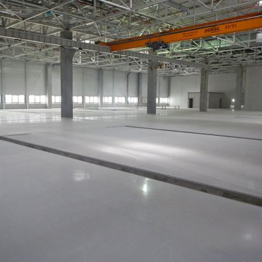 Sikafloor coatings on floors in Volkswagen Plant in Wrzesnia