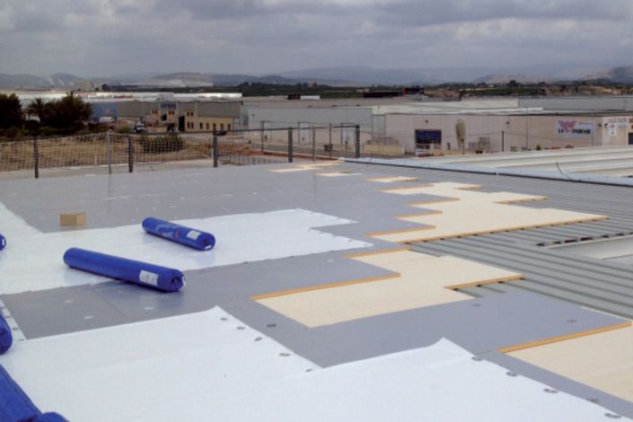Roofing work at Fruit Packaging House of Frutinter Company