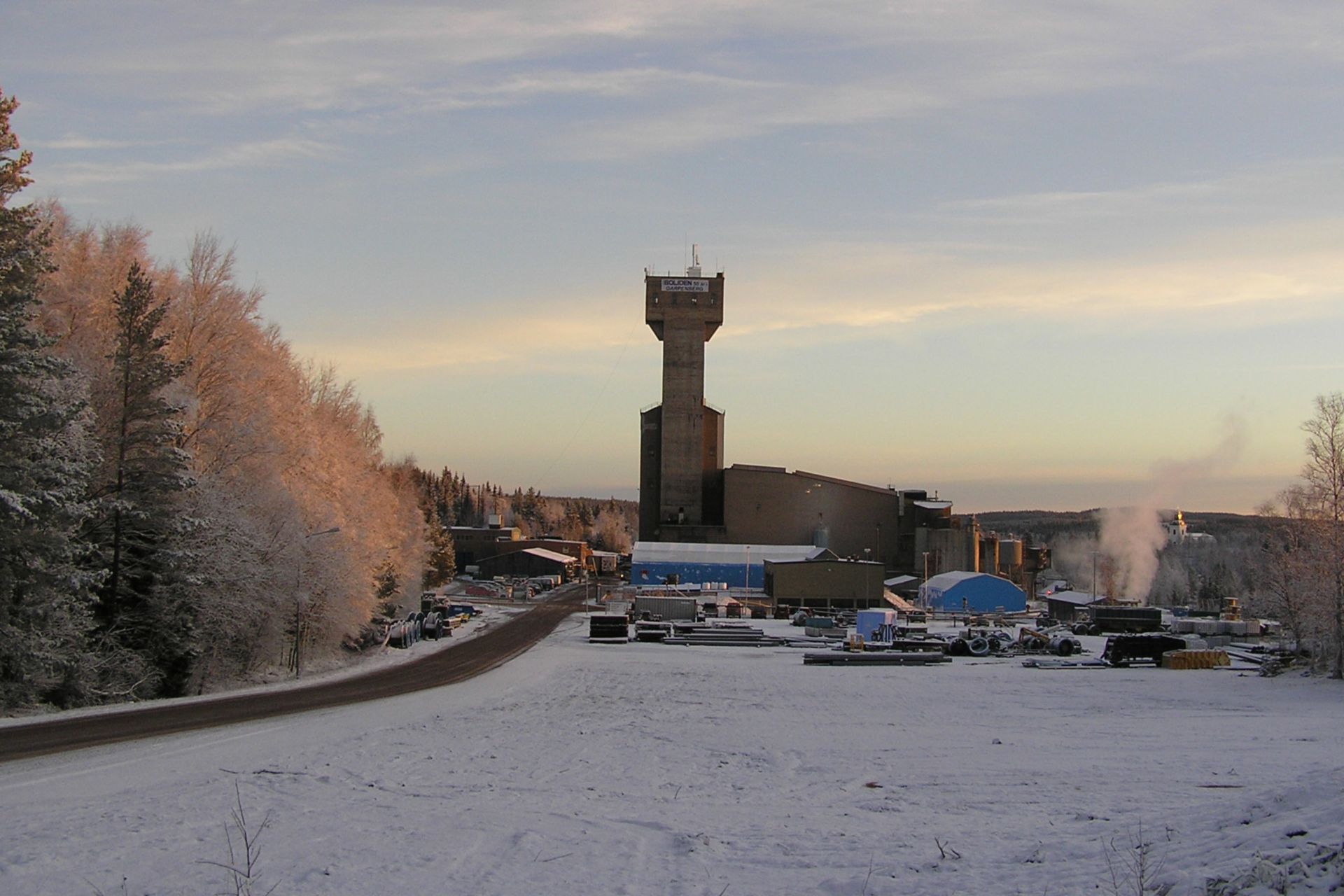 The Garpenberg South Shaft on a crisp winter morning