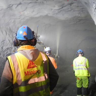 Incycle shotcreting underground in the Garpenberg Mine