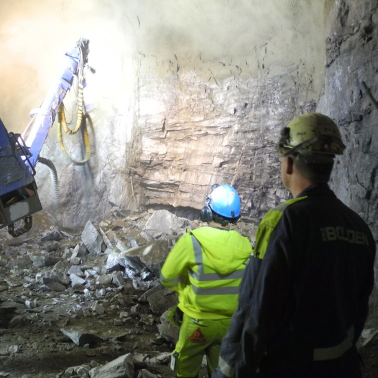 Shotcrete application at the Garpenberg Lappberget ore body