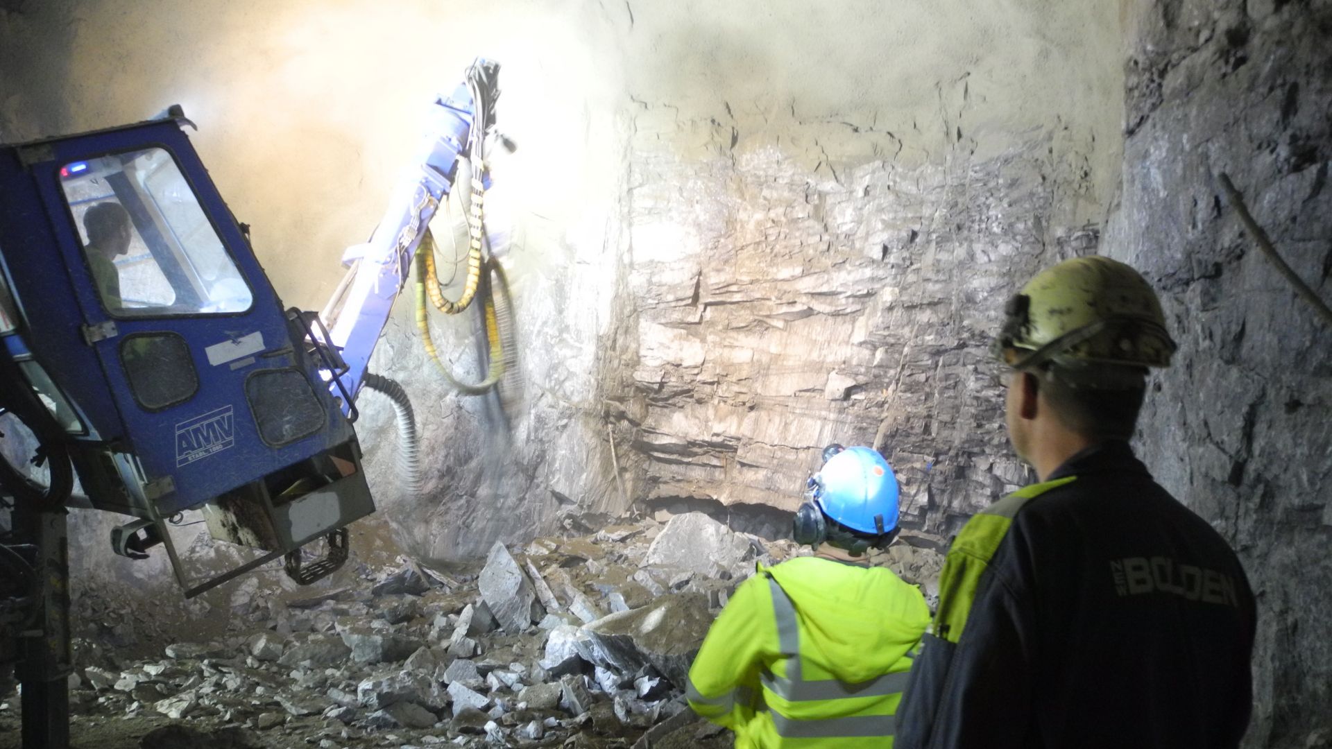 Shotcrete application at the Garpenberg Lappberget ore body