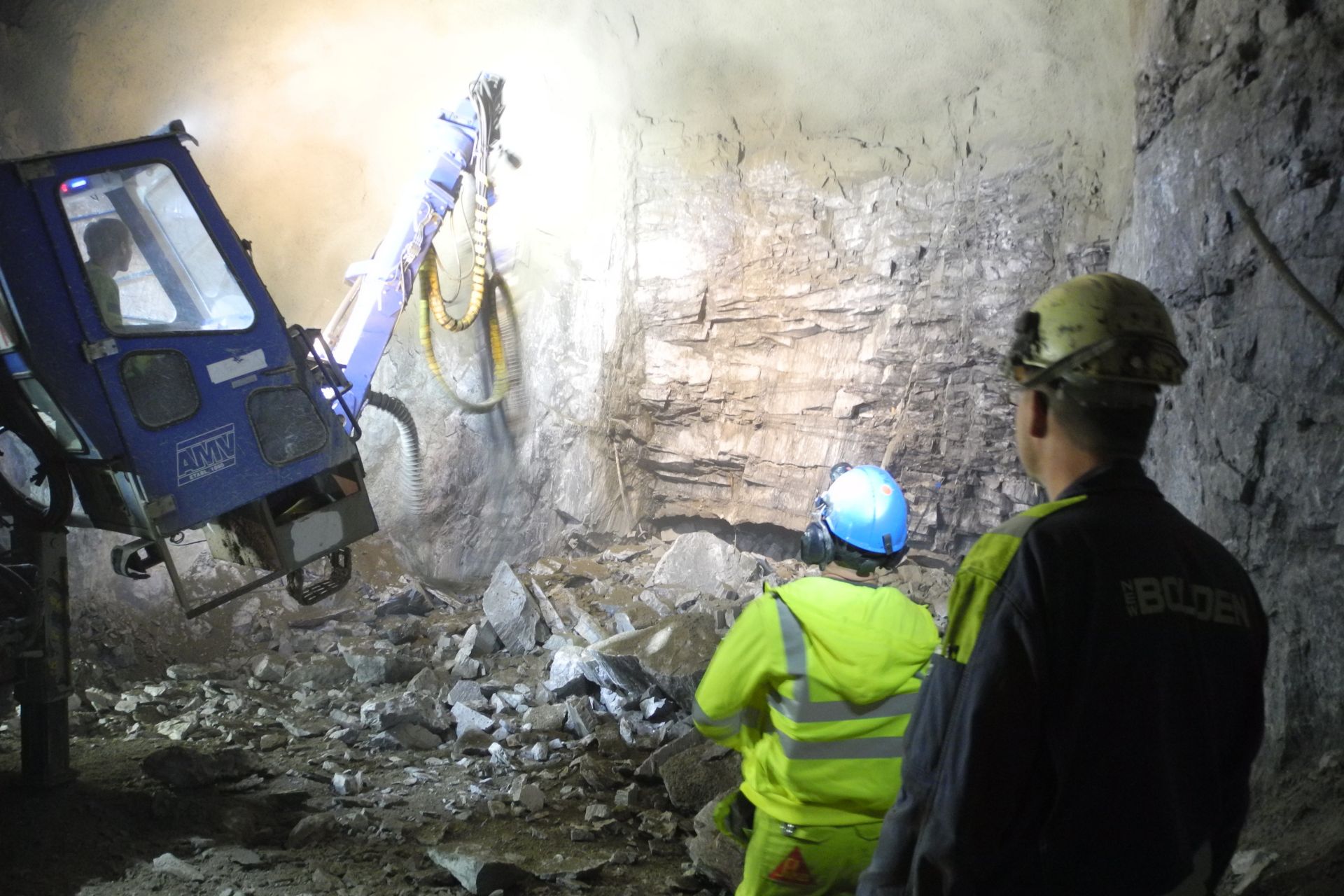 Shotcrete application at the Garpenberg Lappberget ore body