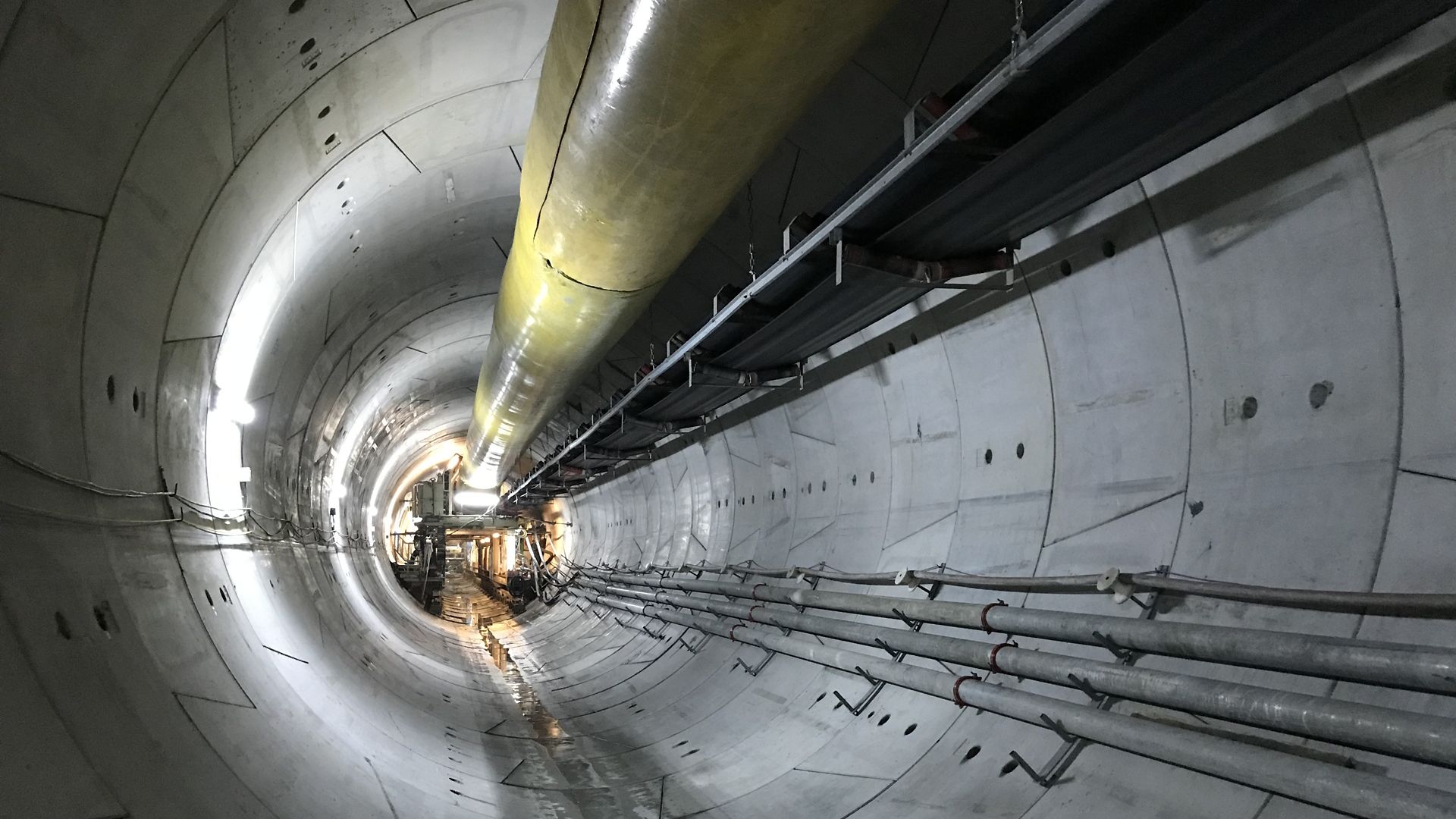 Construction site of the Gayrette-New Airport Metro Line in Istanbul