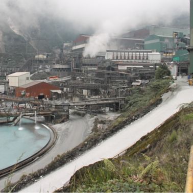 Grasberg copper and gold mine in Papua province Indonesia