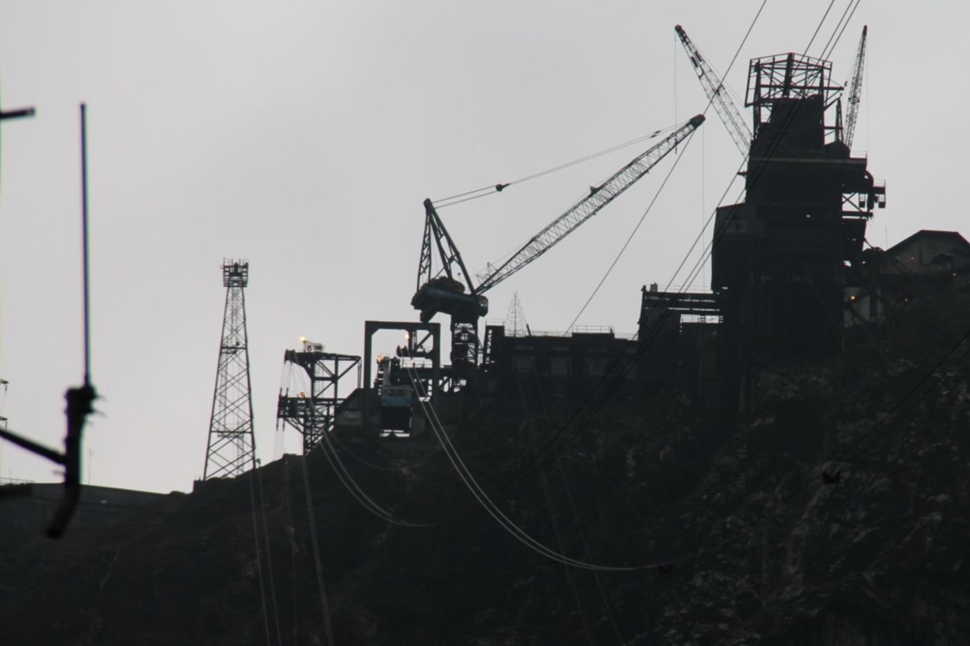 Construction at the Grasberg Copper-Gold Mine