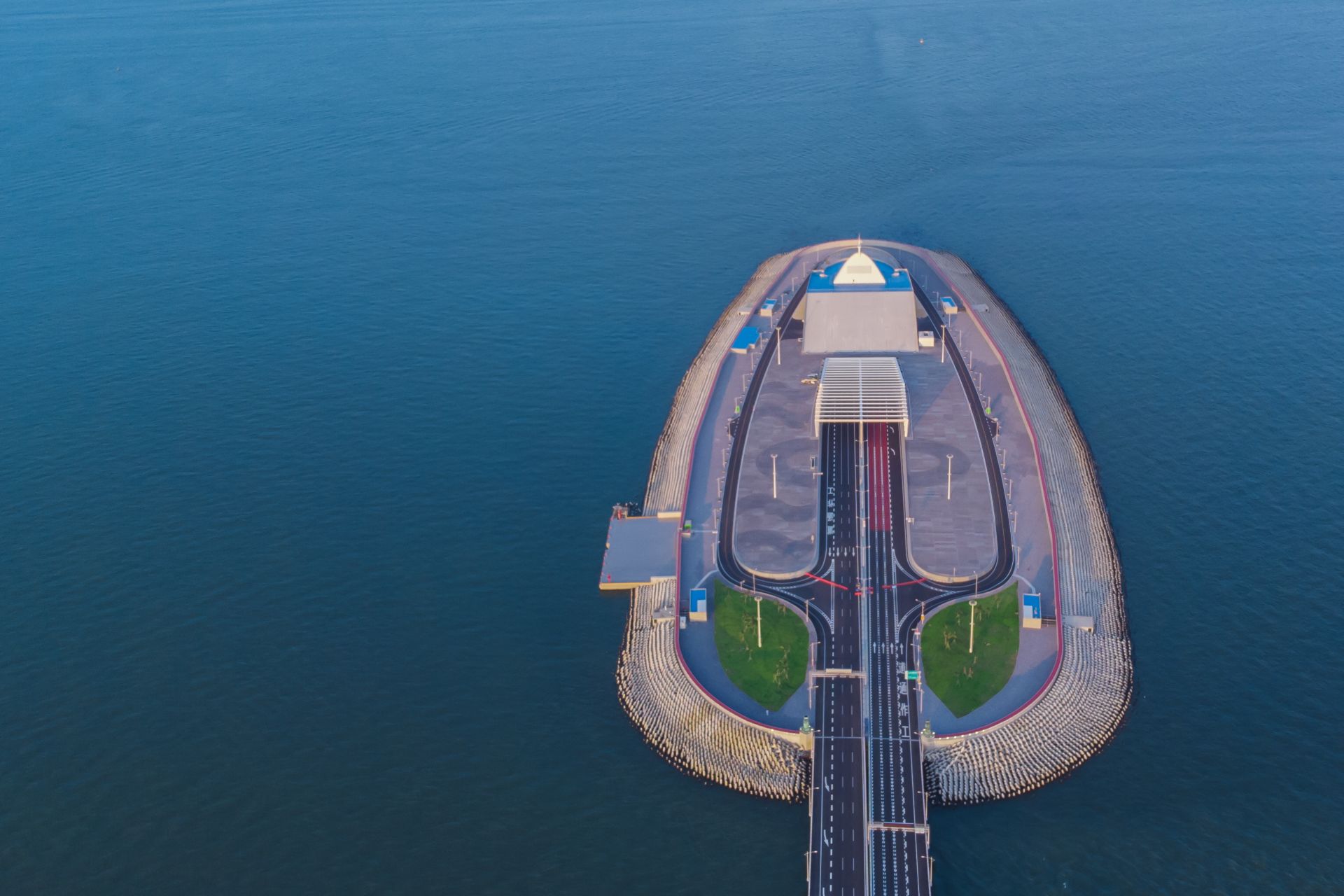 Tunnel entrance of the Hong Kong–Zhuhai–Macau Bridge
