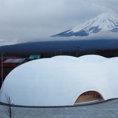 Liquid applied membrane for seamless roofing of Hoto Fudo in Japan designed by Takeshi Hosaka
